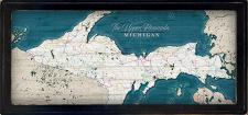 Custom Vinatge Map Framed Wall Sign
