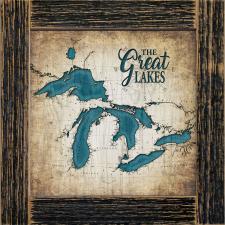 Custom Vintage Map Framed Wall Sign