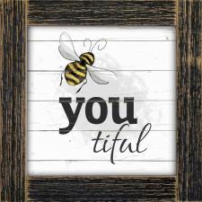 Bee You Tiful Framed Wall Sign