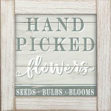 Hand Picked Flowers Framed Wall Sign