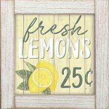 Fresh Lemons Framed Wall Sign