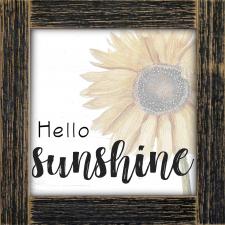 Hello Sunshine Framed Wall Sign
