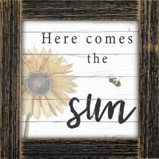 Here Comes The Sun Framed Wall Sign