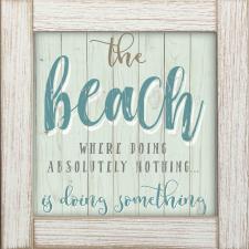 Beach Is Doing Something Framed Wall Sign