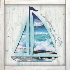  Custom Sail Boat Photo Art Framed Wall Sign