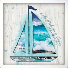  Custom Sail Boat Photo Art Framed Wall Sign
