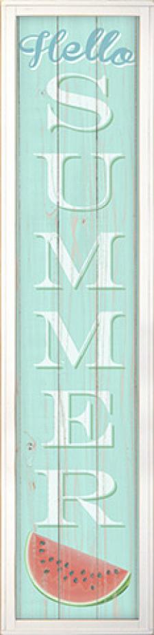 Hello Summer Framed Wall Sign