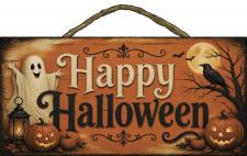 happy halloween Rope Hanger Sign