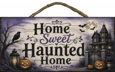 Home Sweet Haunted Home Rope Hanger Sign