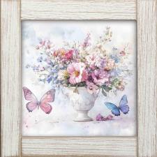 12x12 Framed Pink Butterfly 2