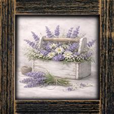 12x12 Framed Lavender Floral Box