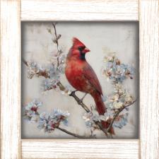12x12 Framed Cardinal 1