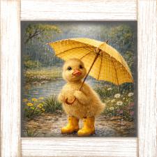 12x12 Framed Duck in Boots 2