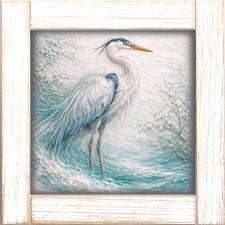 12x12 Framed Blue Herron 3