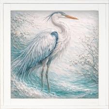 12x12 Framed Blue Herron 3