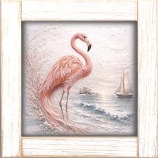 12x12 Framed Flamingo With Ocean View