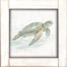 12x12 Framed Seaturtle Swimming