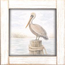 12x12 Framed Pelican With Ocean View 2
