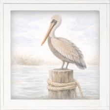 12x12 Framed Pelican With Ocean View 2
