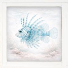 12x12 Framed Blue Lion Fish