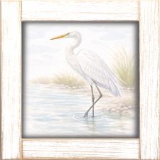 12x12 Framed Crane Searching Water