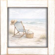 12x12 Framed Relaxing Beach Scene