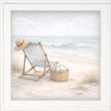 12x12 Framed Relaxing Beach Scene