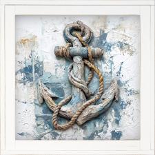 12x12 Framed Antique Ships Anchor