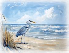 Blue Heron Pallette Knife Fun Block