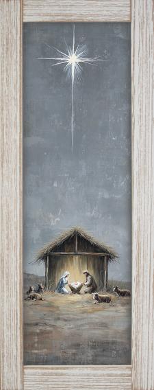 10x24 Vertical Framed Manger 1 Art Work