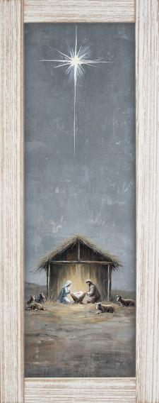 10x24 Vertical Framed Manger 1 Art Work