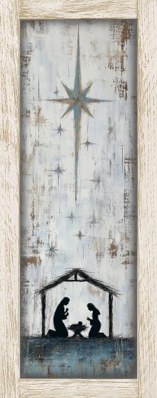 10x24 Vertical Framed Manger 2 Art Work