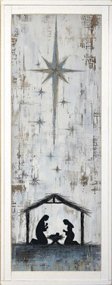 10x24 Vertical Framed Manger 2 Art Work