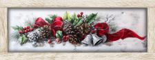 10x24 Horizontal Framed Christmas Swag 1 Art Work