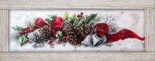 10x24 Horizontal Framed Christmas Swag 1 Art Work