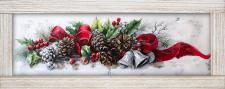 10x24 Horizontal Framed Christmas Swag 1 Art Work