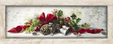 10x24 Horizontal Framed Christmas Swag 2 Art Work
