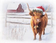 Cow with Santa Hat Fun Block