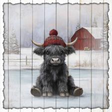 15x15 Slat Sign Lil Cow 3