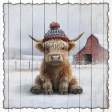 15x15 Slat Sign Lil Cow 4