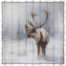 15x15 Slat Sign Reindeer 1
