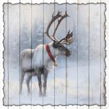 15x15 Slat Sign Reindeer 2
