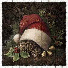 15x15 Slat Sign Santa Hat 1