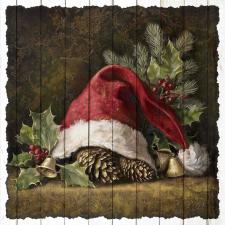 15x15 Slat Sign Santa Hat 3