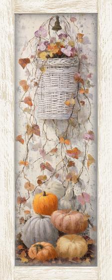 10x24 Framed Fall Floral Wall Sign