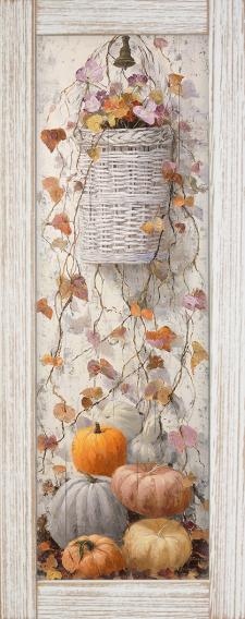 10x24 Framed Fall Floral Wall Sign