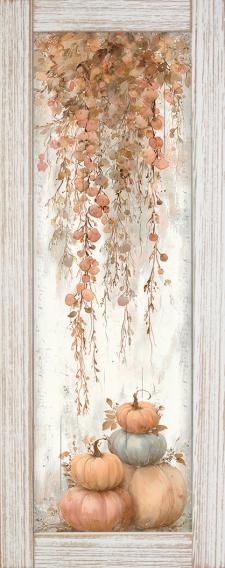 10x24 Framed Fall Floral Wall Sign