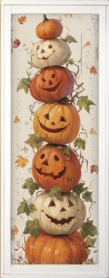 10x24 Framed Pumpkin Wall Sign