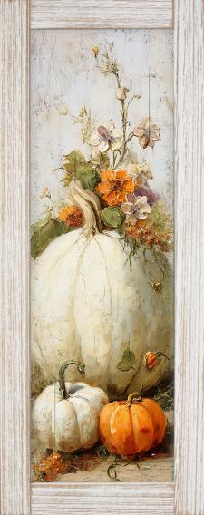 10x24 Framed Pumpkin Wall Sign