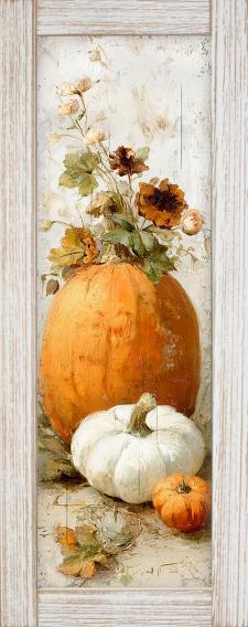 10x24 Framed Pumpkin Wall Sign